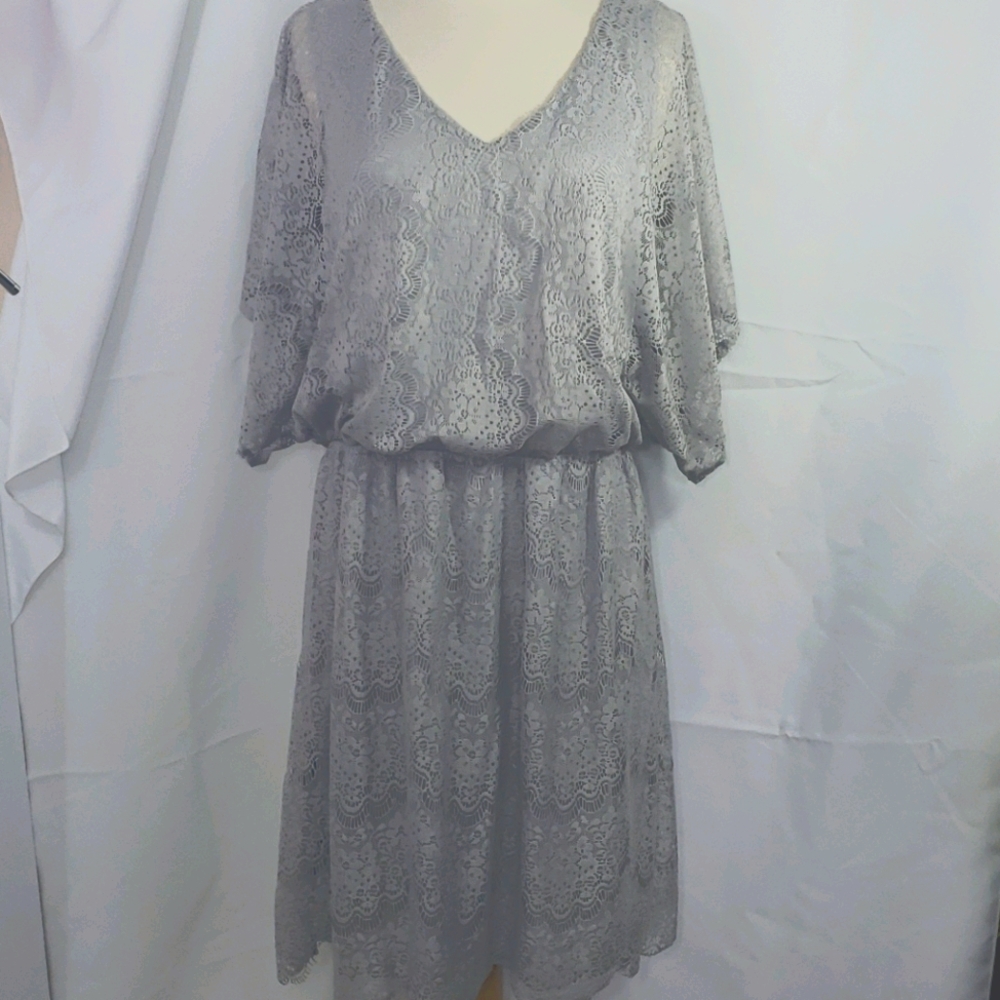 Alfani Grey Lace Dress